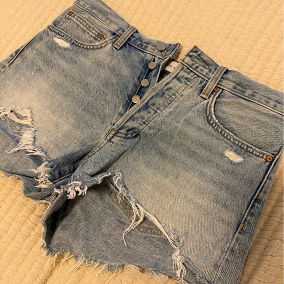 Distressed Denim Shorts - Picture 3 of 5